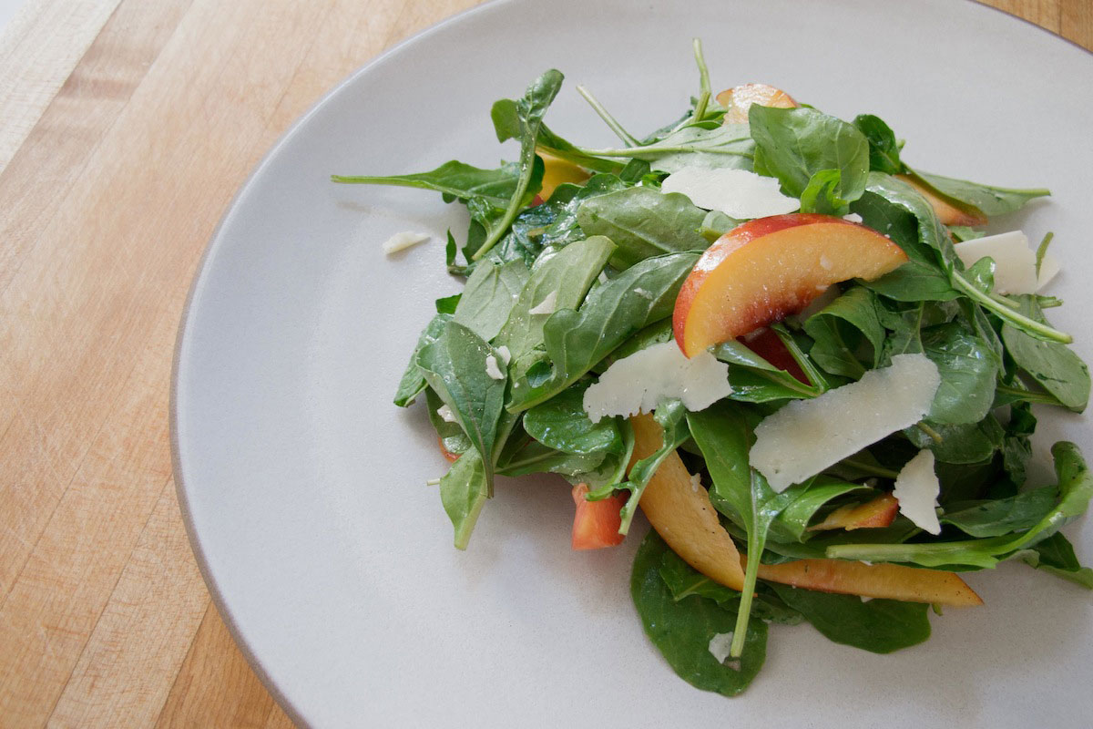 Stone Fruit Salad with Baby Arugula & Pecorino Romano Recipe