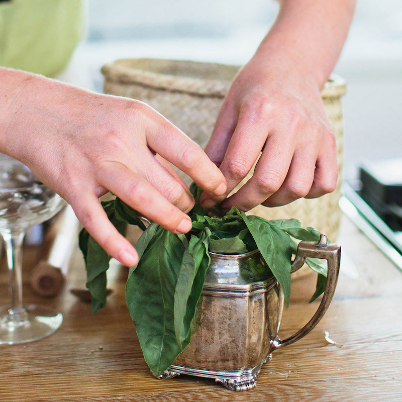 Strawberry Basil Gimlet Cocktail Recipe Food & Drink Rip & Tan