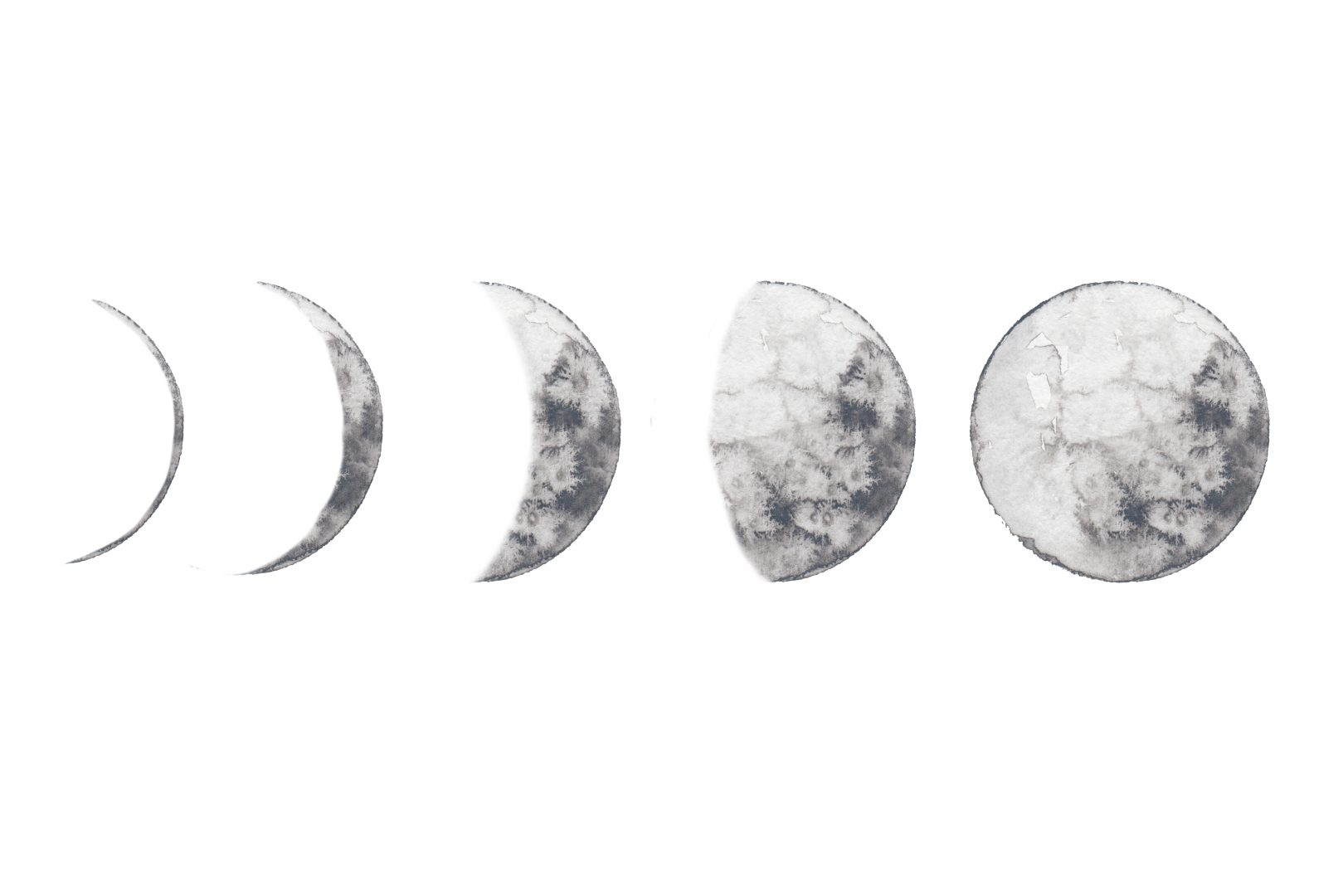 Растущая Луна рисунок
