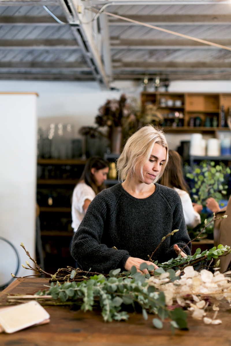 A Wreath-Making Workshop with Heather Taylor and Hollyflora