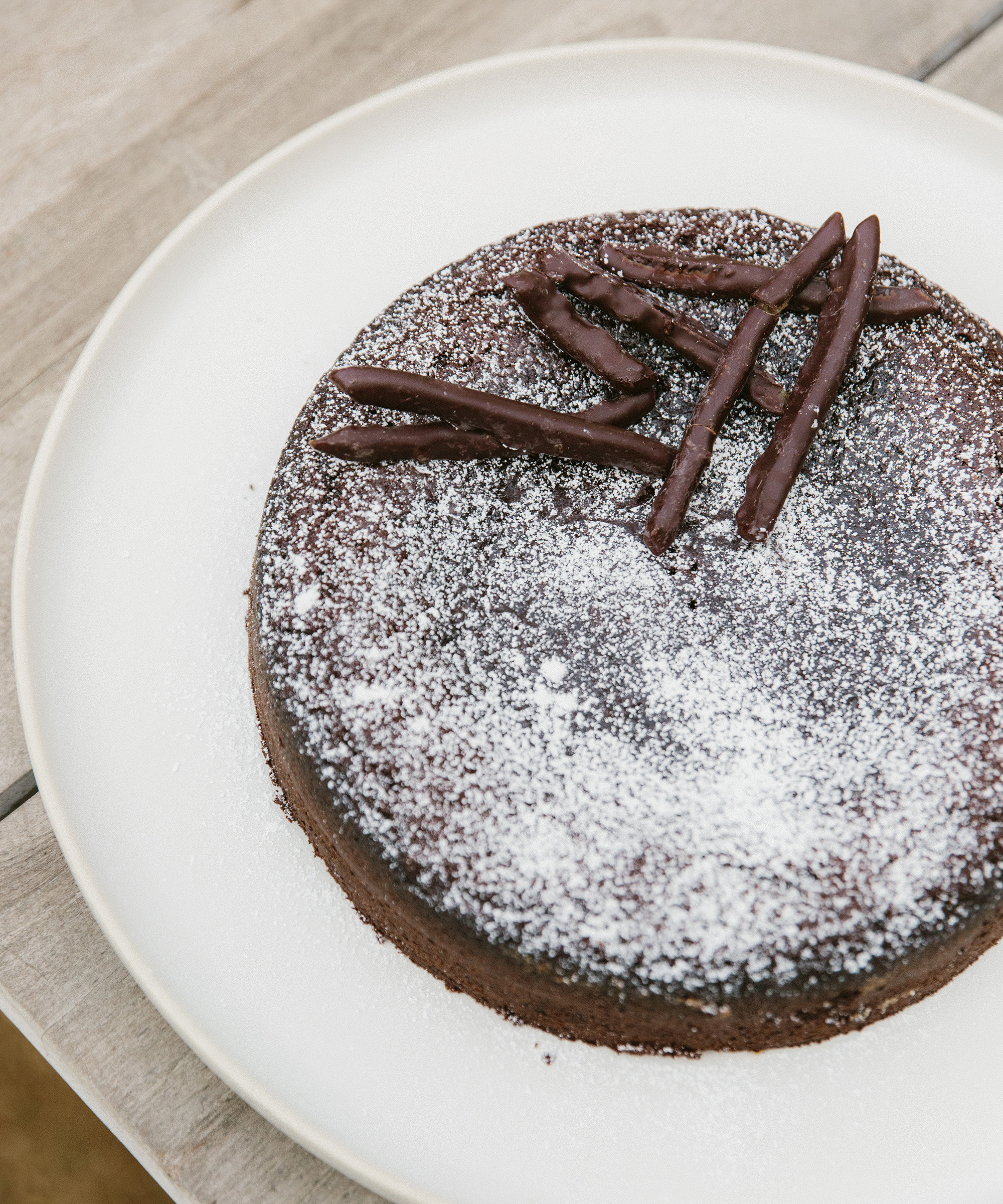 gingerbread cake on a tabetop with pacific platter