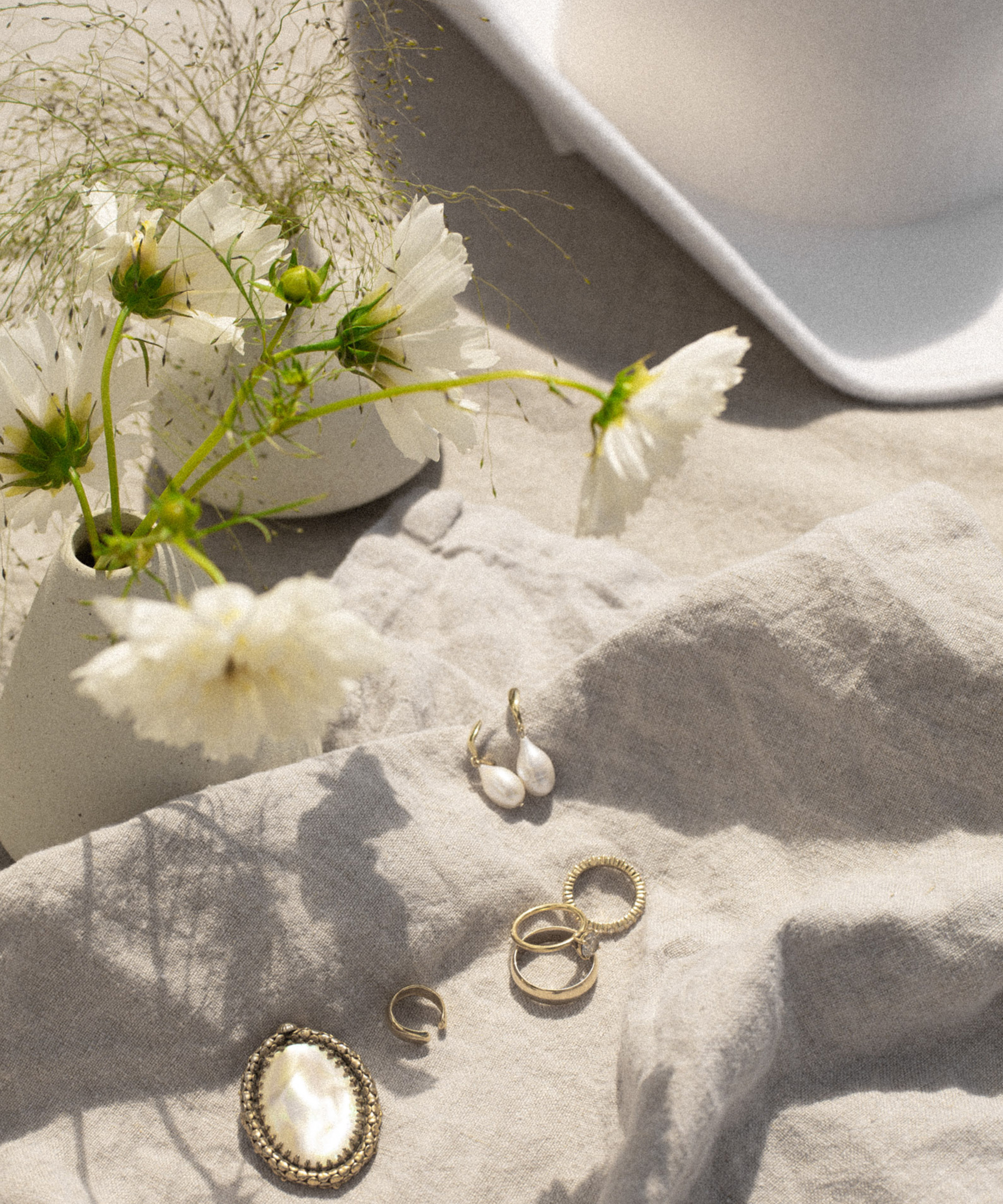 image of a tabletop with bridal accessories
