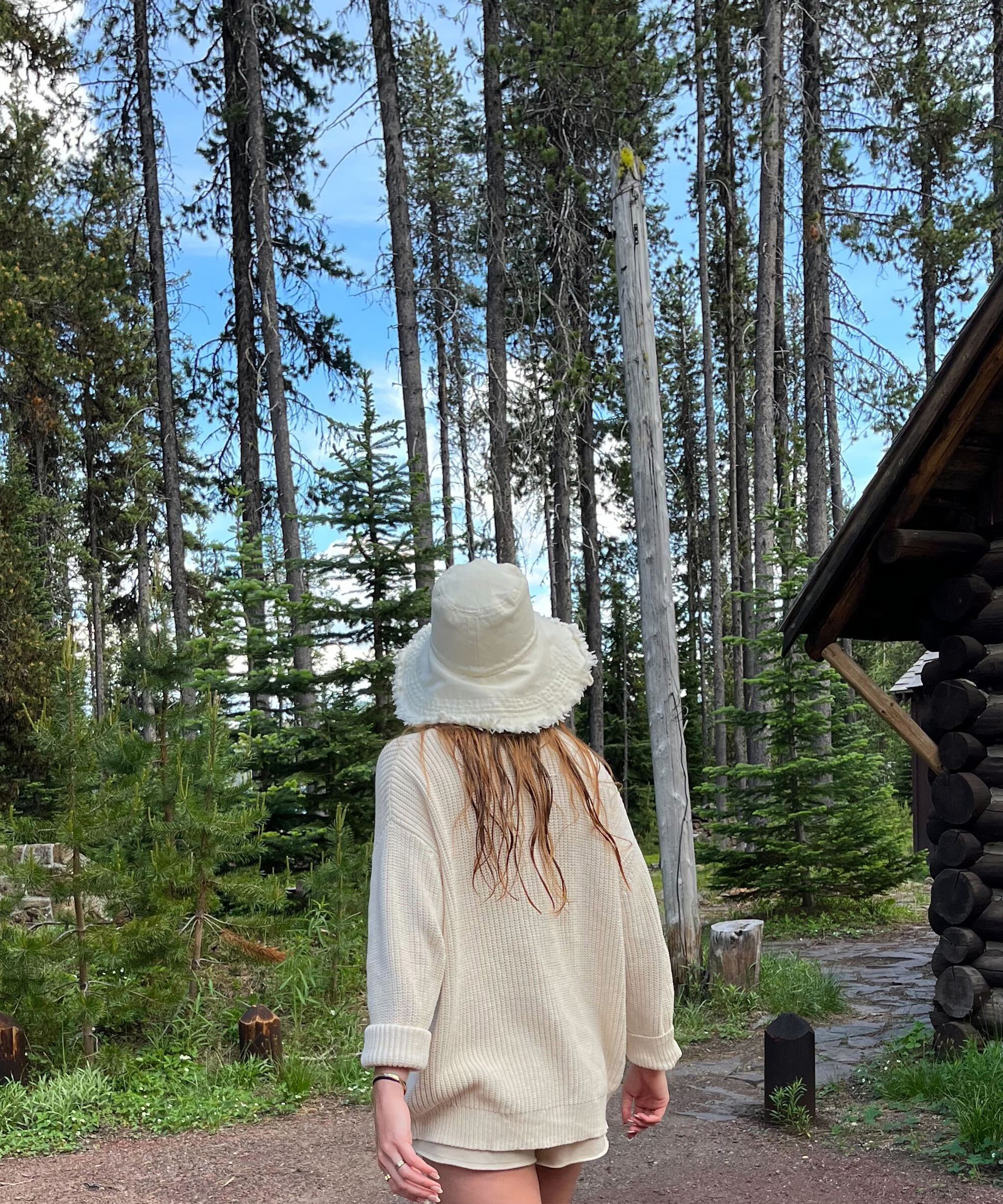 image of maya top in the pacific northwest wearing jenni kayne