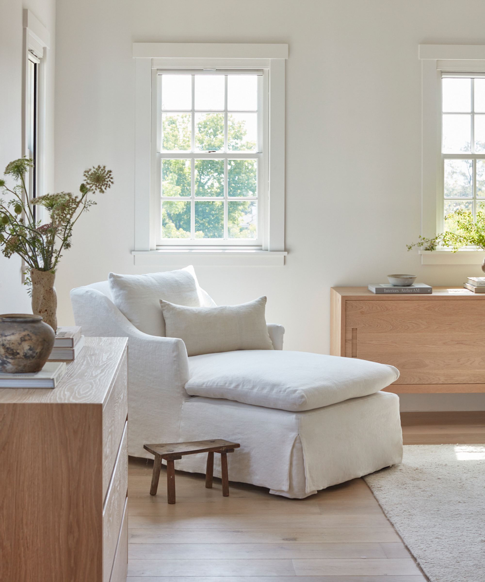 image of a neutral living room with jenni kayne home decor