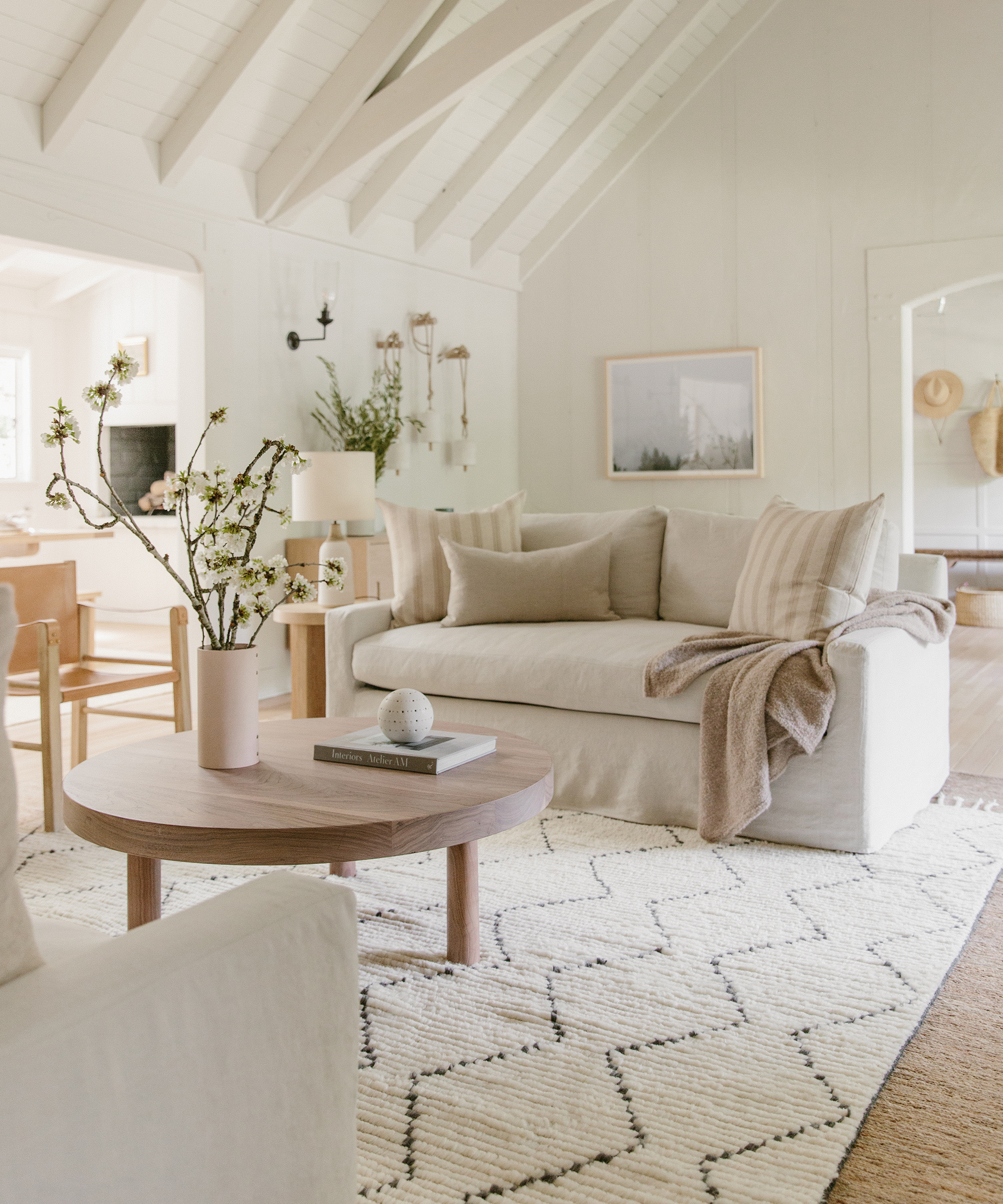 image of a neutral living room with jenni kayne home decor