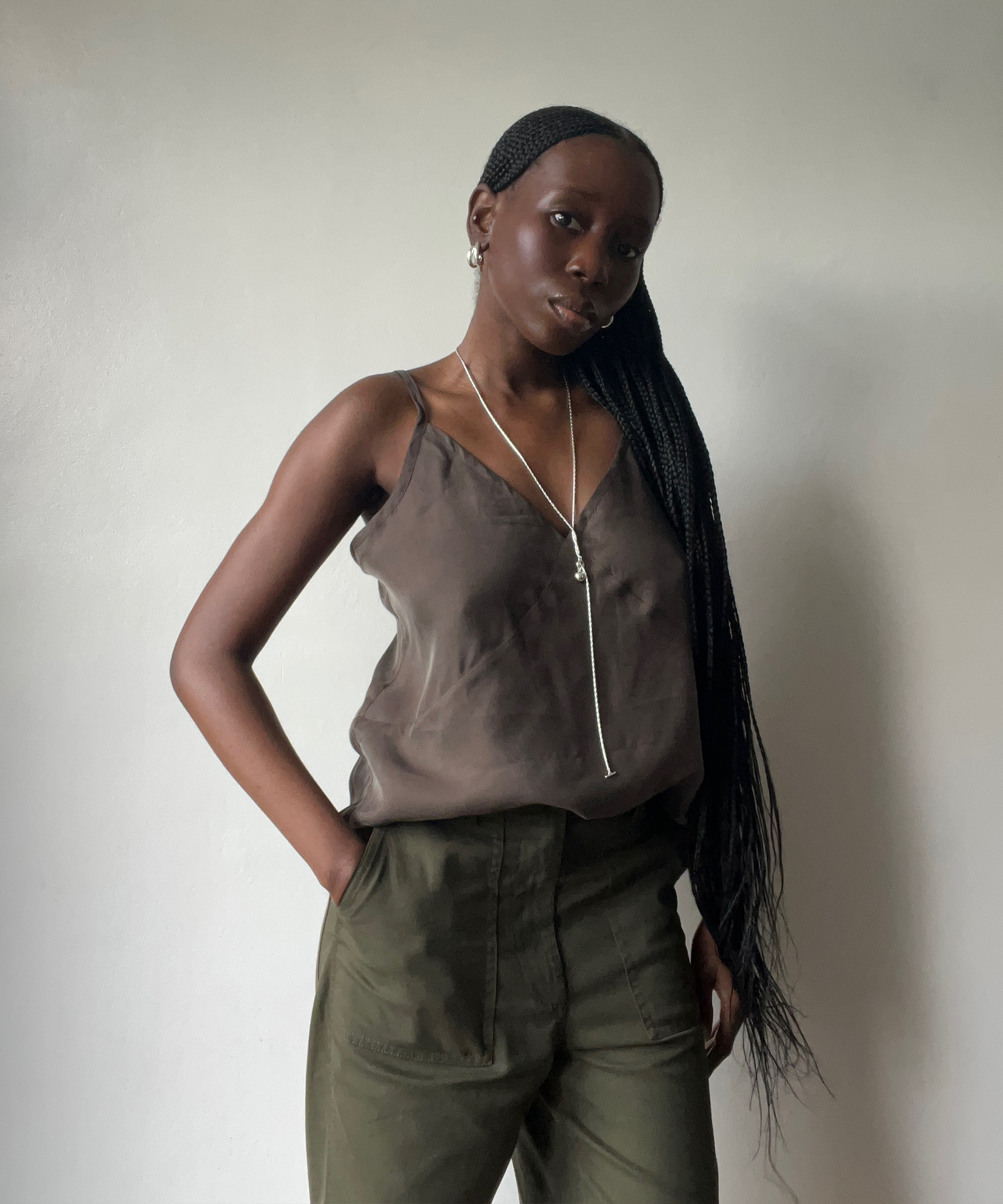 image of Danielle Jinadu wearing jenni kayne in london