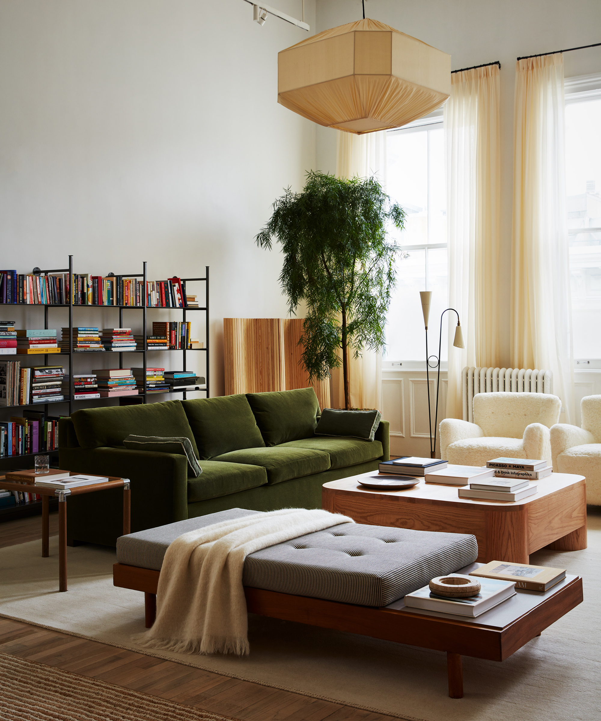 nicholas-obeid-home-tour-green-velvet-couch-living-room