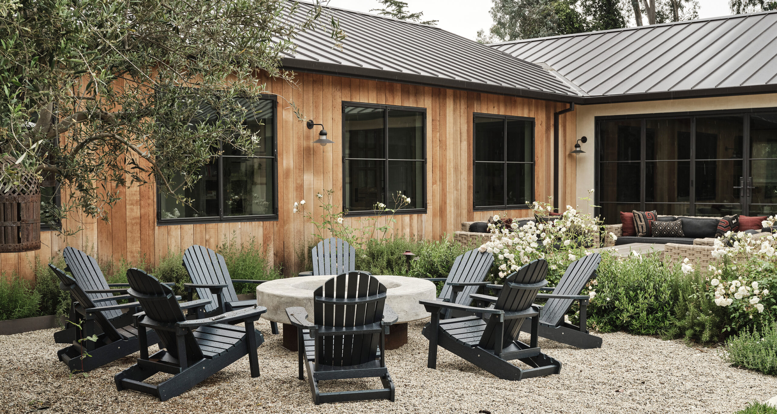 birgit-klein-home-tour-black-outdoor-chairs-firepit-outdoors