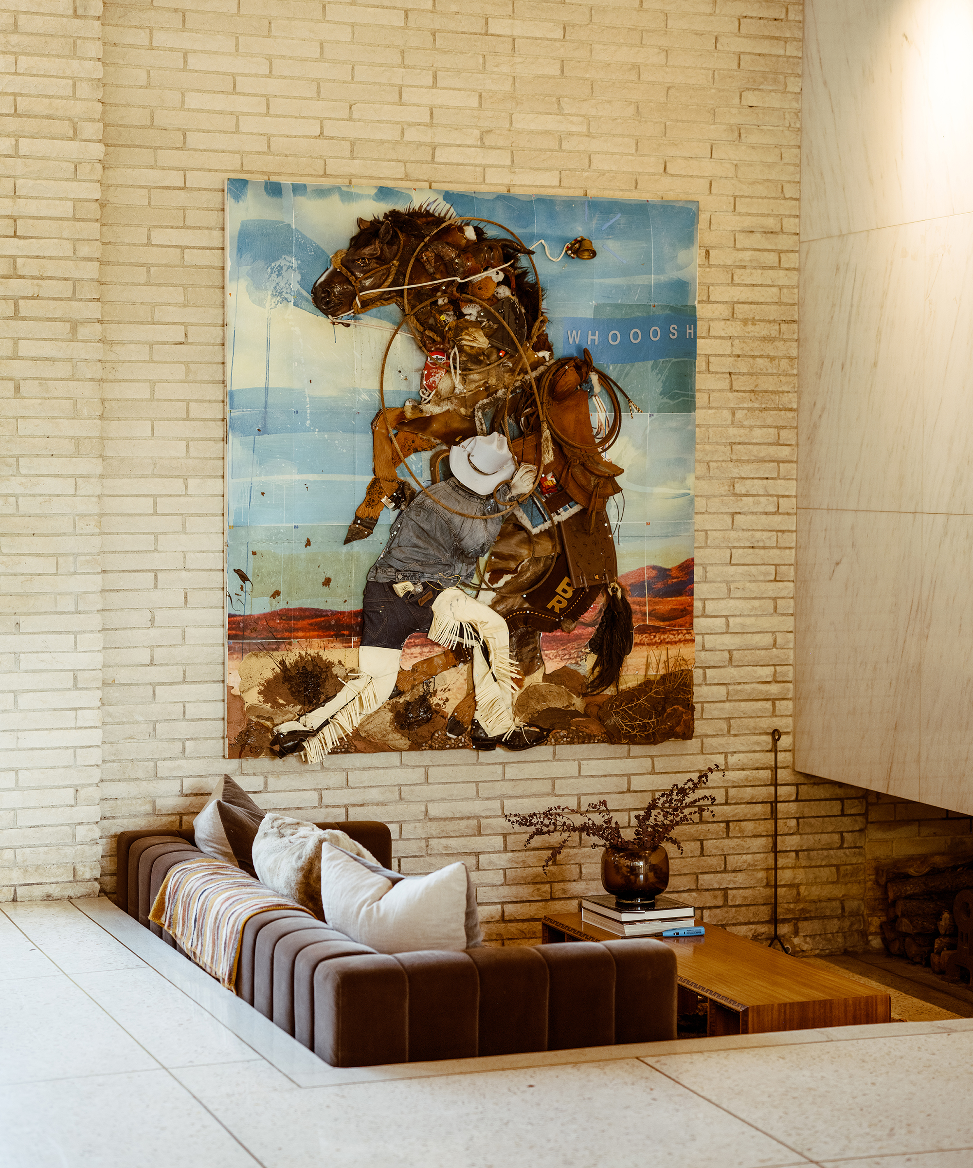 alex-snodgrass-home-tour-horse-art-sunken-living-room