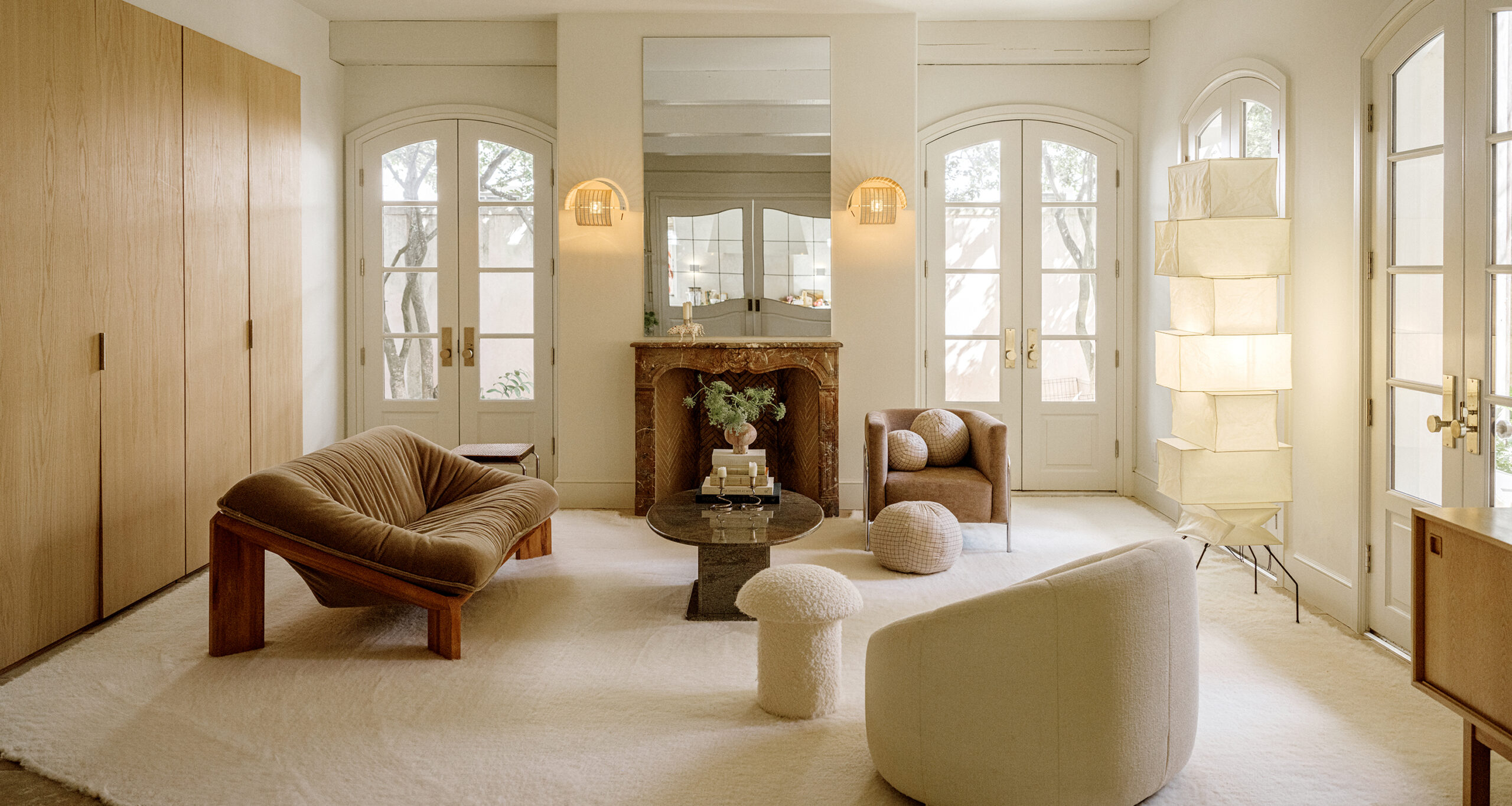 kelly-barnhart-home-tour-living-room-brown-velvet-white-area-rug