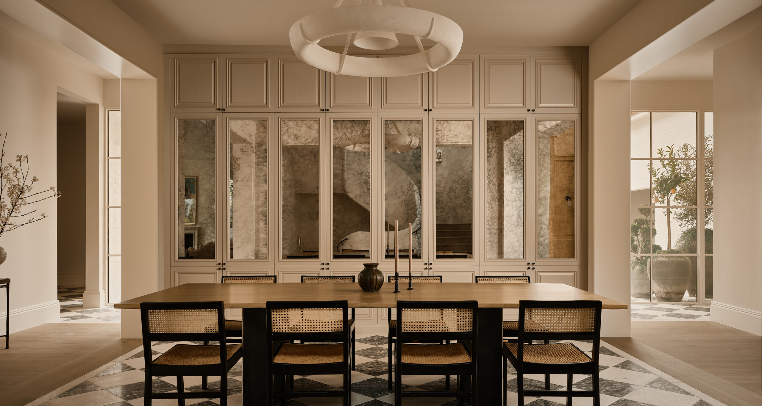 christina-cole-encino-home-tour-dining-room-mirrored-walls