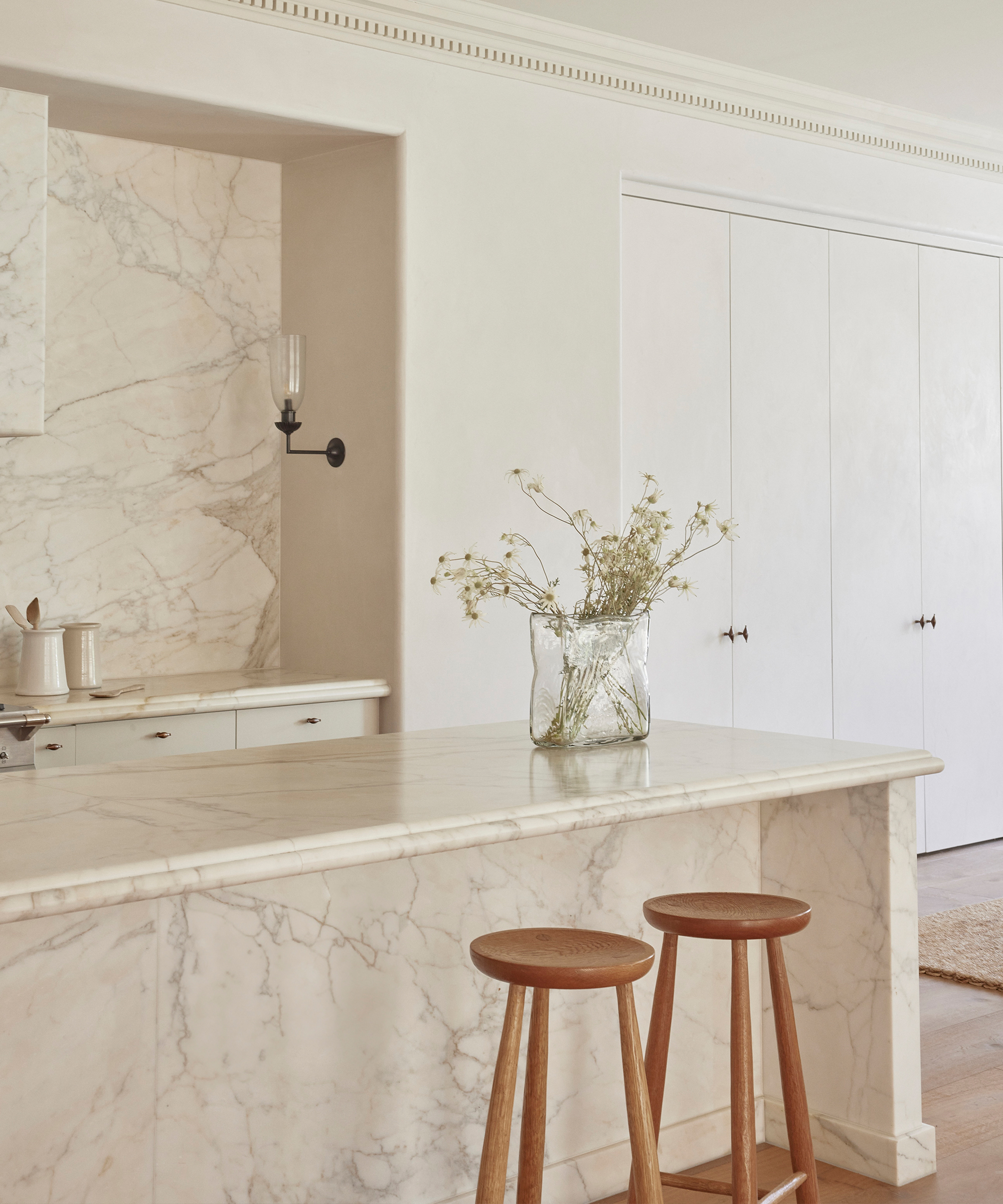 emily-gillis-home-tour-marble-kitchen-island