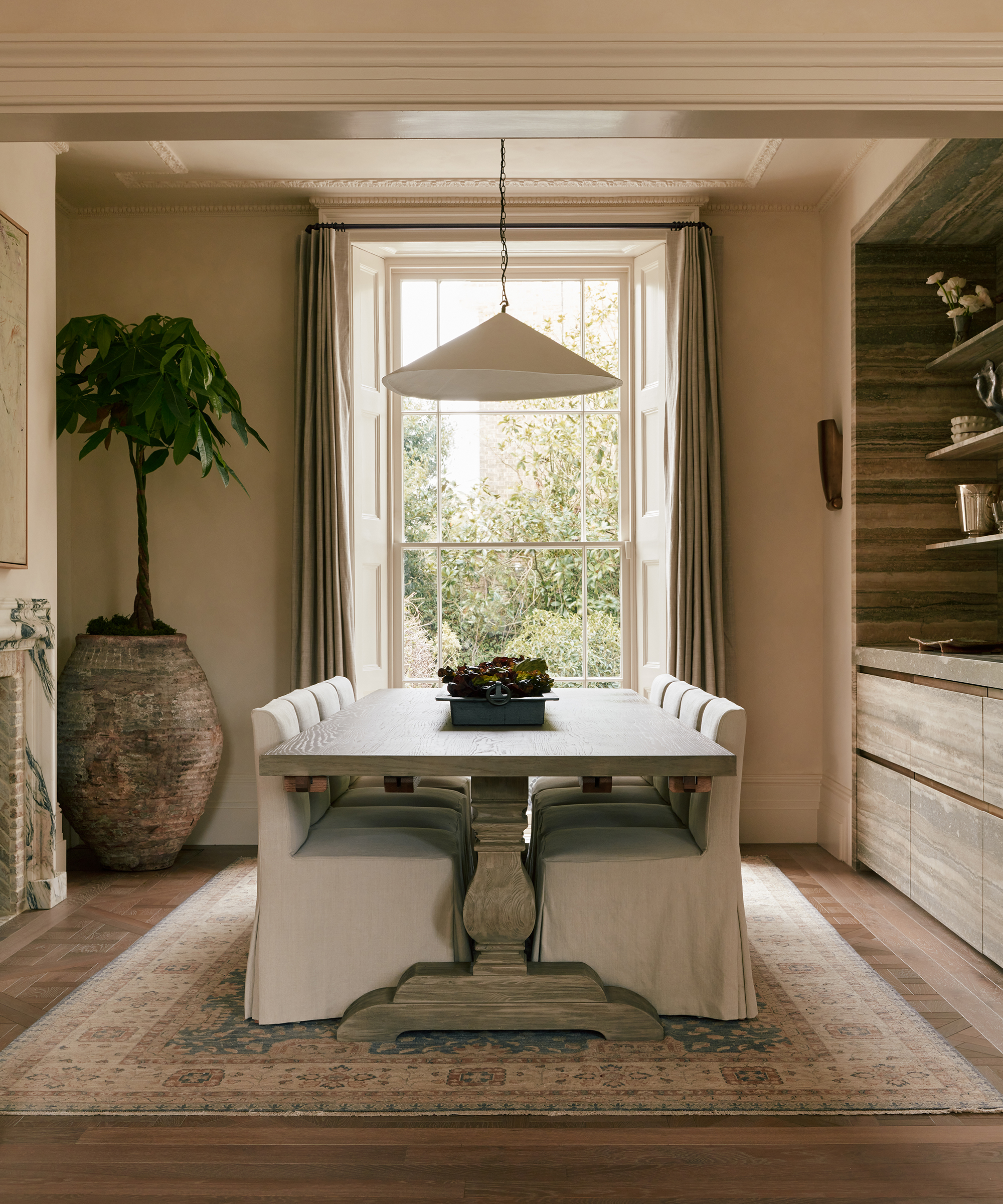 katie-harbison-home-tour-dining-room-table-slipcover-dining-chair