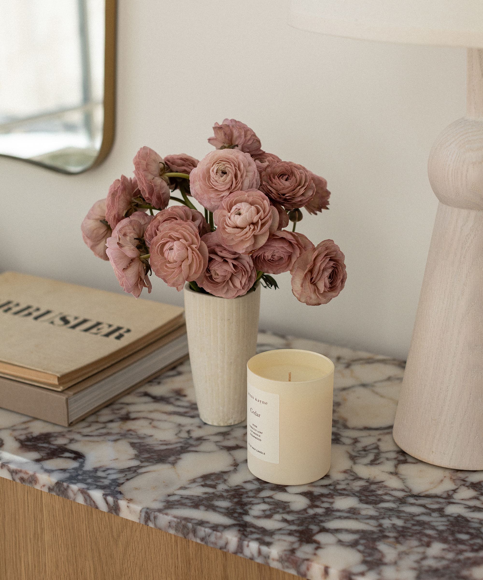 studio-mtn-sun-valley-home-tour-cedar-candle-pink-florals